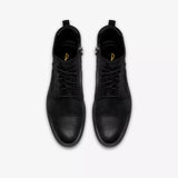 Clarks Ankle Boots Clarks Men's Aldwin2 Cap Lace Chelsea Boots- Black Suede