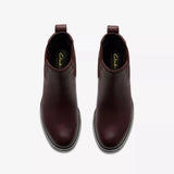 Clarks Ankle Boots Clarks Women's Chamberly Top Heeled Boots- Merlot Leather
