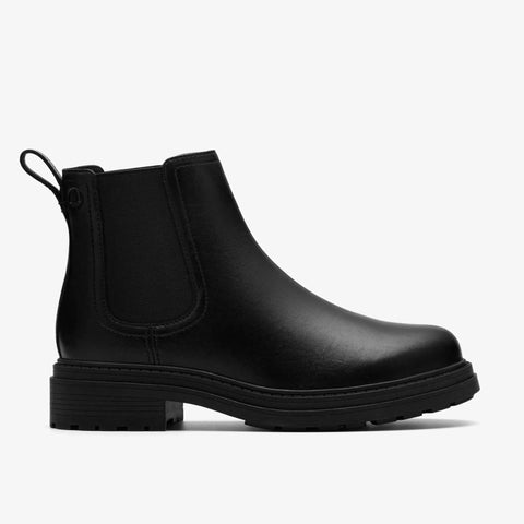 Clarks Ankle Boots Clarks Women's Ornoco3 Lane Chelsea Boots- Black Leather