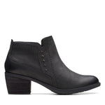 Clarks Ankle Boots Clarks Womens Neva Lo Boot - Black Leather