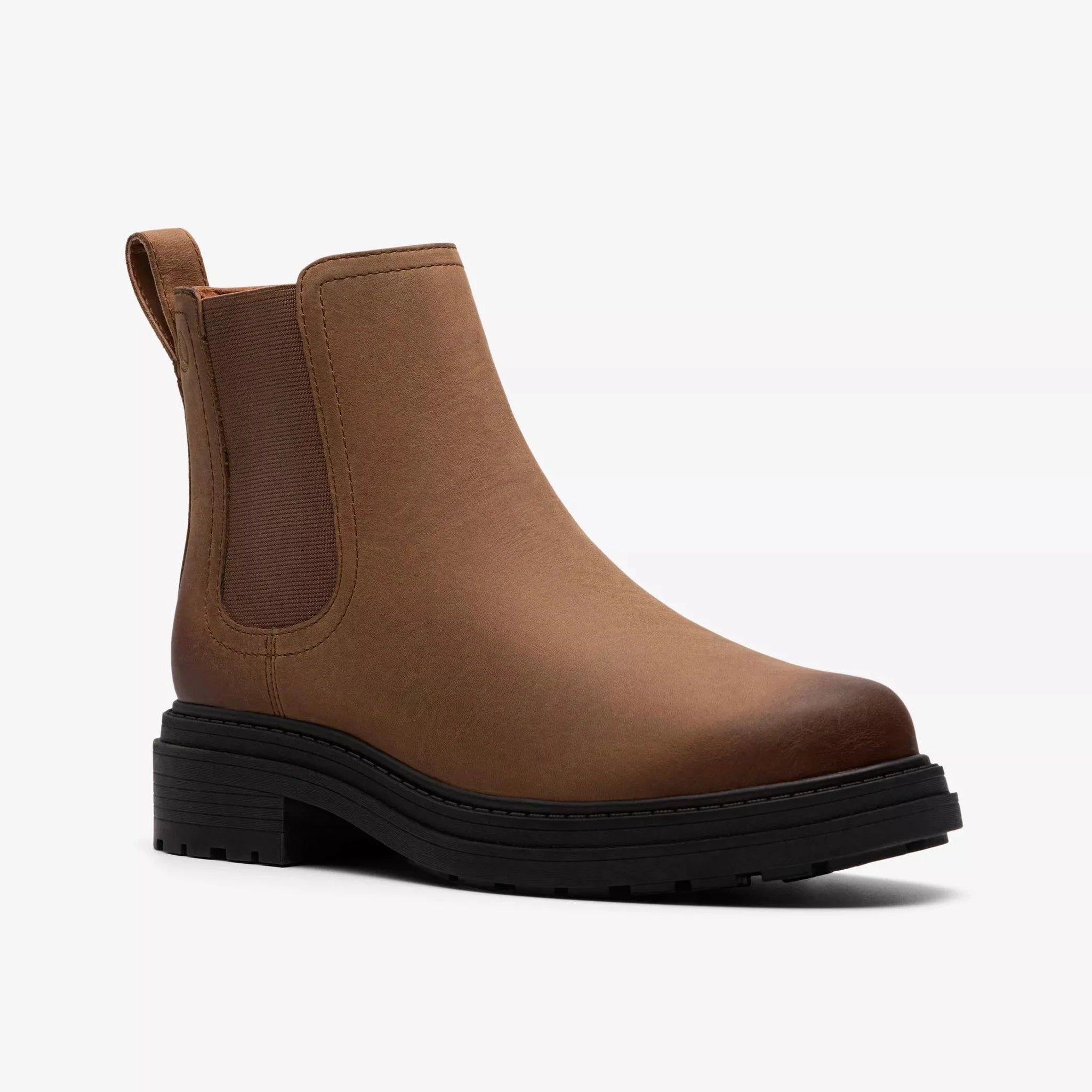 Clarks Ankle Boots Medium / Tan / 5 US Clarks Women's Ornoco3 Lane Chelsea Boots- Walnut Leather