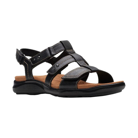 Clarks Ankle Strap Sandals Black/Black / 5 / B (Medium) Clarks Womens Kitly Step Sandals - Black/Black 72011