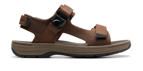 Clarks Ankle Strap Sandals Brown / 5 / D (Medium) Clarks Mens Saltway Trail Sandals - Dark Brown