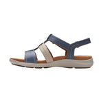 Clarks Ankle Strap Sandals Clarks Womens Kitly Ave Sandals - Denim Combination 70990