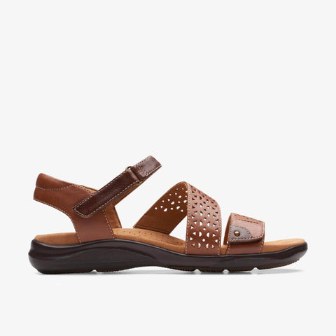 Clarks Ankle Strap Sandals Clarks Womens Kitly Way Sandals - Tan