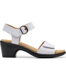 Clarks Classic Heels & Pumps Clarks Women's Emily 2 Amanda Heels- White Leather