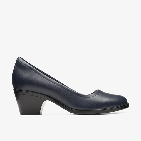 Clarks Classic Heels & Pumps Clarks Women's Emily 2 Ruby Pumps- Navy Leather