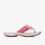 Clarks Flip Flop Sandals 5 / M / Pink Clarks Womens Brinkley Flora Sandals -Bright Coral
