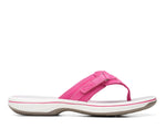 Clarks Flip Flop Sandals Clarks Womens Breeze Sea Sandals - Fuchsia