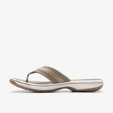 Clarks Flip Flop Sandals Clarks Womens Breeze Sea Sandals - Light Taupe