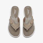 Clarks Flip Flop Sandals Clarks Womens Breeze Sea Sandals - Light Taupe