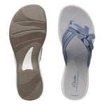 Clarks Flip Flop Sandals Clarks Womens Brinkley Flora Sandals - Denim Blue