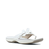 Clarks Flip Flop Sandals Clarks Womens Brinkley Flora Sandals - White