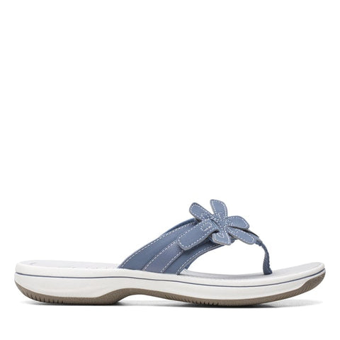 Clarks Flip Flop Sandals denim blue / 5 / M Clarks Womens Brinkley Flora Sandals - Denim Blue