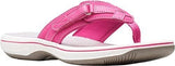 Clarks Flip Flop Sandals Fuchsia / 5 / M Clarks Womens Breeze Sea Sandals - Fuchsia