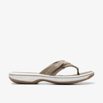 Clarks Flip Flop Sandals Taupe / 5 / M Clarks Womens Breeze Sea Sandals - Light Taupe