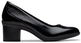 Clarks Heels Clarks Women's Shaya Poppy Pumps- Black Patent Leather