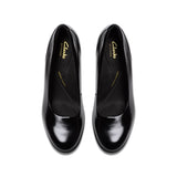 Clarks Heels Clarks Women's Shaya Poppy Pumps - Black Patent Leather