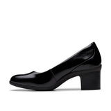 Clarks Heels Clarks Women's Shaya Poppy Pumps - Black Patent Leather