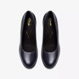 Clarks Heels Clarks Women's Shaya Poppy Pumps - Navy Leather