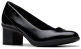 Clarks Heels Medium / Black / 6 US Clarks Women's Shaya Poppy Pumps- Black Patent Leather