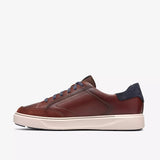 Clarks Lifestyle Sneakers Clarks Men's Code C Tie Leather Sneakers- Mahogany Leather