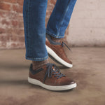 Clarks Lifestyle Sneakers Clarks Mens Mapstone Lace - Mahogany Leather