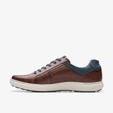 Clarks Lifestyle Sneakers Clarks Mens Mapstone Lace - Mahogany Leather