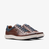 Clarks Lifestyle Sneakers Clarks Mens Mapstone Lace - Mahogany Leather