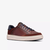 Clarks Lifestyle Sneakers Medium / Mahogany / 8 US Clarks Men's Code C Tie Leather Sneakers- Mahogany Leather