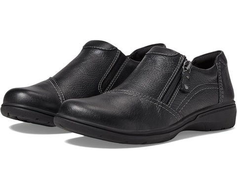 Clarks Shoe Clarks Womens Carleigh Ray  Loafer Shoes - Black Leather