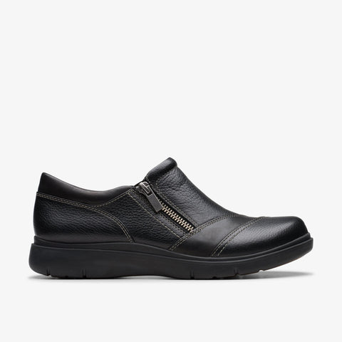 Clarks Slip-Ons & Loafers Black / 5 / B Clarks Womens Certina Pure Shoes - Black