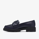 Clarks Slip-Ons & Loafers Clarks Women's Code L Edge Loafers- Navy Leather