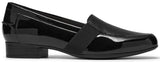 Clarks Slip-Ons & Loafers Clarks Women's Juliet Beat Loafer Flats- Black Patent