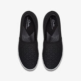 Clarks Slip-Ons & Loafers Clarks Womens Breeze Emily Slip Ons - Black