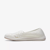 Clarks Slip-Ons & Loafers Clarks Womens Breeze Emily Slip Ons - White