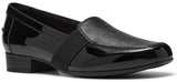 Clarks Slip-Ons & Loafers Medium / Black / 6 US Clarks Women's Juliet Beat Loafer Flats- Black Patent