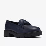 Clarks Slip-Ons & Loafers Medium / Navy / 6 US Clarks Women's Code L Edge Loafers- Navy Leather