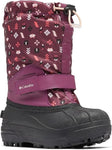 Columbia Kids Boots 8 / M / Marioinberry/Peach Blossom Columbia Kids Powderbug Forty Print Winter Boot - Marionberrry/Peach Blossom