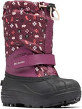 Columbia Kids Boots 8 / M / Marioinberry/Peach Blossom Columbia Kids Powderbug Forty Print Winter Boot - Marionberrry/Peach Blossom