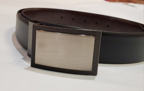 Customer Leather Belts Accessories 36 Pebble Grain Reversible with Removable Plaque Buckle