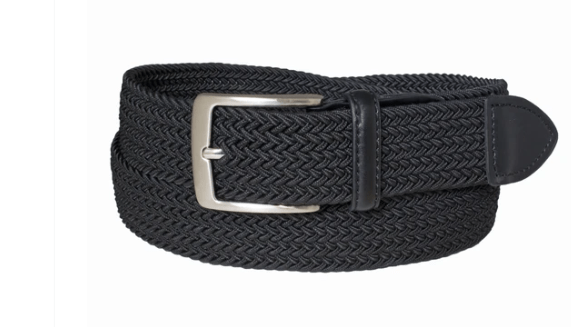 Grey Two Tone Woven Cotton Belt - Belts