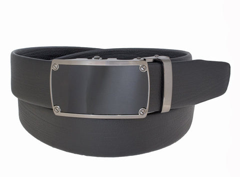 Customer Leather Belts Accessories Tubular Rachet Belt Black