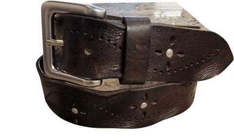 Customer Leather Belts Apparel & Accessories S/M Women's Studded Western Style Belt - Dark Brown