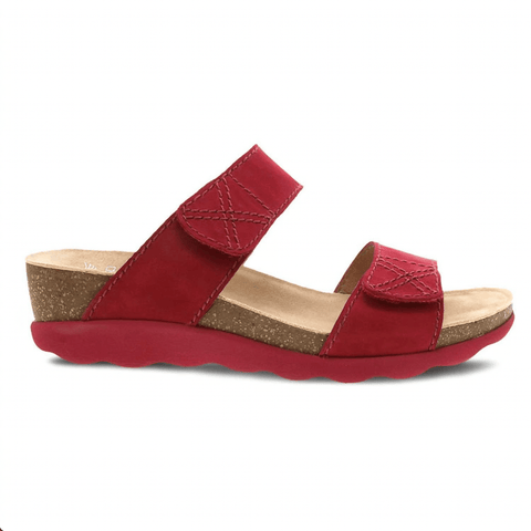Dansko Heeled & Wedge Sandals Dansko Women's Maddy Wedge Sandals- Red Milled Nubuck