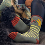 Darn Tough Vermont Socks Darn Tough Women's Animal Haus Crew Lightweight Socks 6037 - Herb