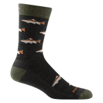 Darn Tough Vermont Socks Spey Fly Charcoal / S Darn Tough Unisex Crew Lightweight w/ Cushion Lifestyle Socks - 6085