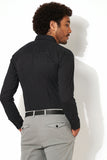 Desoto Apparel & Accessories Jersey Long Sleeve Buttoned Shirt -Black