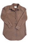 DKR Clothing Coats & Jackets Small / Brown Plain Shirt/Jacket with Snap Closure