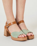 Dorking Heels Dorking Women's Cati Diamond Platform Heels - Frog/Cuero